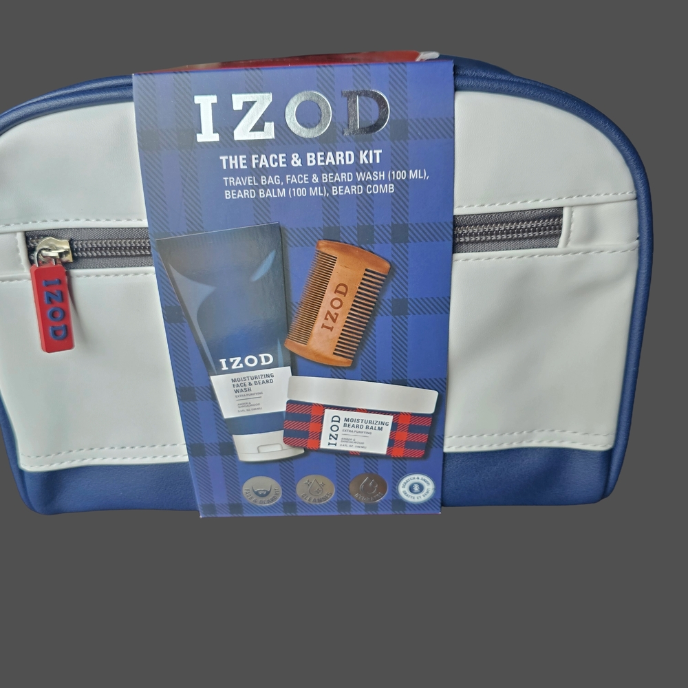 IZOD Blue and White Men's Travel Bag - Picture 2 of 8